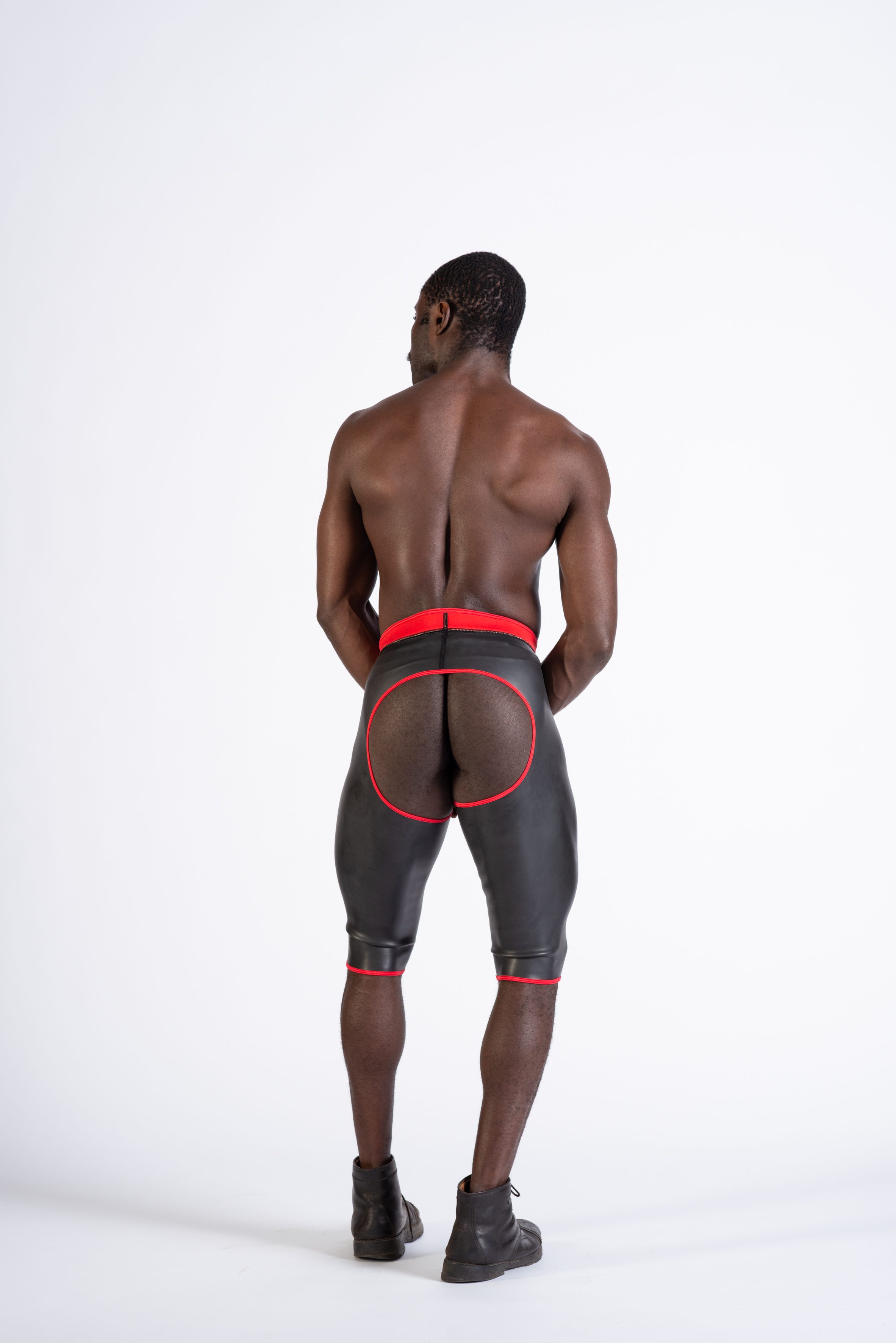 Kurze Fisthose Knielong (M, Schwarz)